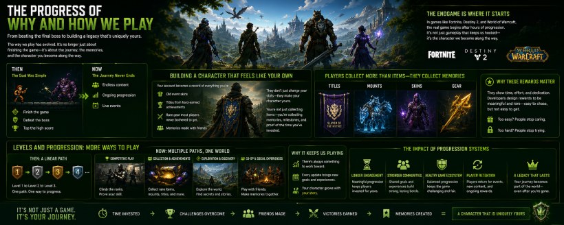 The evolution of gaming progression
